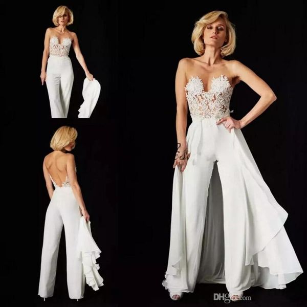 new arrival lace evening gowns jumpsuit with detachable train ines di santo illusion bodice lace chiffon summer beach prom dress, Black;red
new arrival lace evening gowns jumpsuit with detachable train ines di santo illusion bodice lace chiffon summer beach prom dress, Black;red