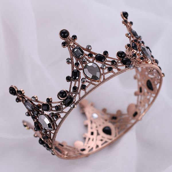 Vintage Women Wedding Hair Accessories Baroque Black Bridal Crown Crystal And Rhinestone Round Tiara For Birthday Party
Vintage Women Wedding Hair Accessories Baroque Black Bridal Crown Crystal And Rhinestone Round Tiara For Birthday Party