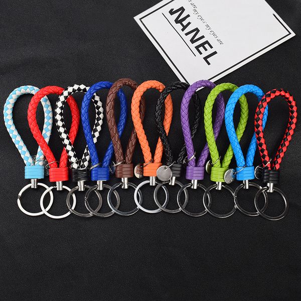 23 colors pu leather braided woven rope diy keychain bag pendant keychain car keyrings women men keychain 00669
23 colors pu leather braided woven rope diy keychain bag pendant keychain car keyrings women men keychain 00669