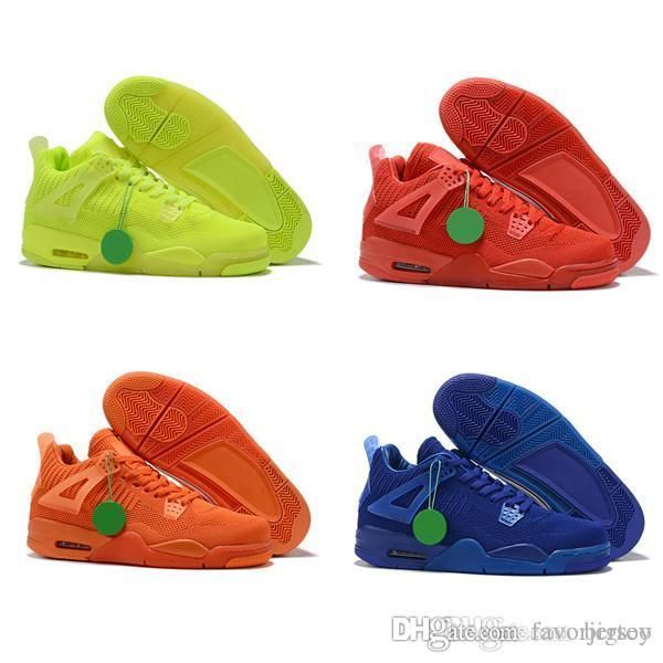 2019 men basketball shoes 4 fly knitting translucent plastic fashion 4s total orange hyper royal university red volt mens sports sneakers, White;red
2019 men basketball shoes 4 fly knitting translucent plastic fashion 4s total orange hyper royal university red volt mens sports sneakers, White;red