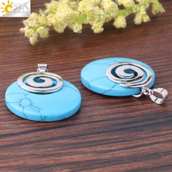 csja natural red purple agates pendants for necklace mother of pearl shell white yellow spiral round shape howlite jewelry f829, Silver
csja natural red purple agates pendants for necklace mother of pearl shell white yellow spiral round shape howlite jewelry f829, Silver