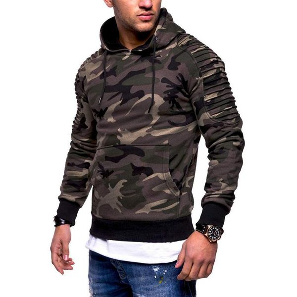 chrleisure hoodies men's camouflage printed long sleeve slim sports hoodies fashion pleated casual sweatshirts, Black
chrleisure hoodies men's camouflage printed long sleeve slim sports hoodies fashion pleated casual sweatshirts, Black