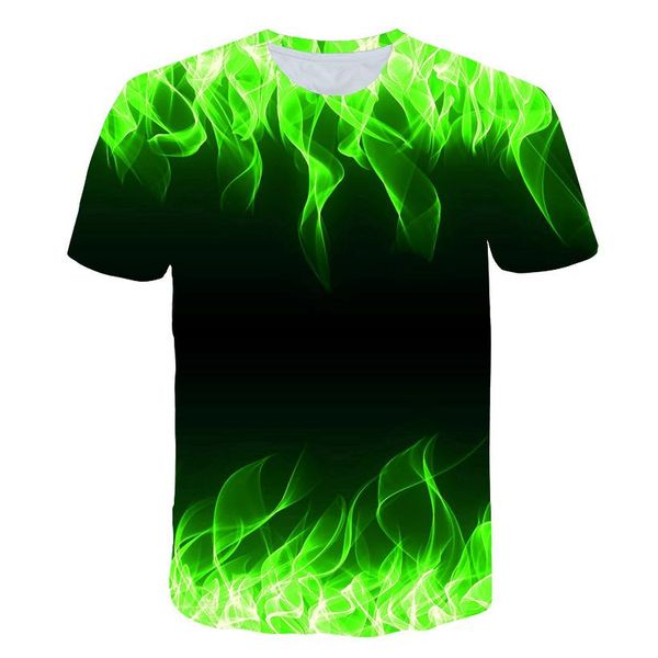 men's new summer t-shirt with round neck short sleeve blue flame 3d printed high quality, White;black
men's new summer t-shirt with round neck short sleeve blue flame 3d printed high quality, White;black