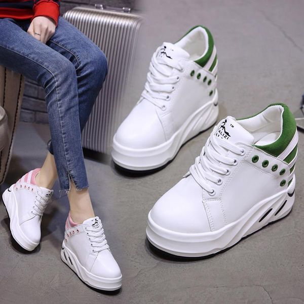 2018 summer women sneakers platform breathable lace up outdoor lightweight vulcanized height increase shoes, Black;white
2018 summer women sneakers platform breathable lace up outdoor lightweight vulcanized height increase shoes, Black;white