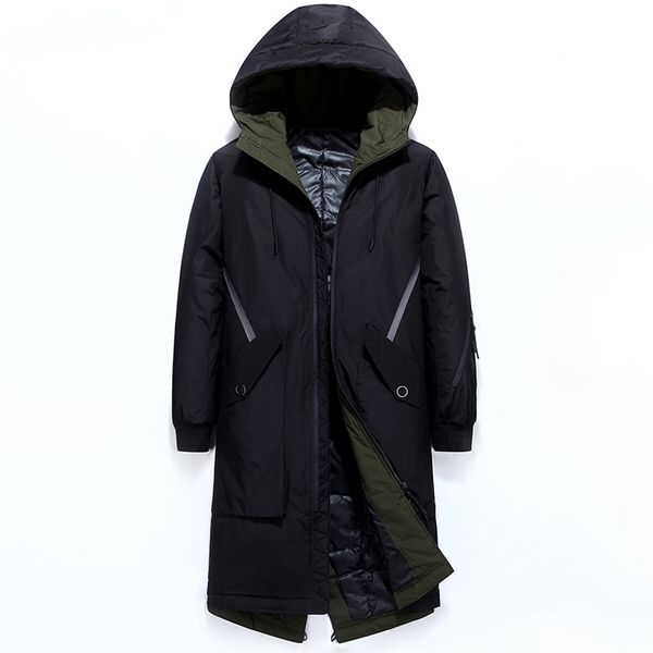 long section men winter thickening cold warm hooded duck down jacket business casual windbreaker down cargo parka outwear coat, Black
long section men winter thickening cold warm hooded duck down jacket business casual windbreaker down cargo parka outwear coat, Black