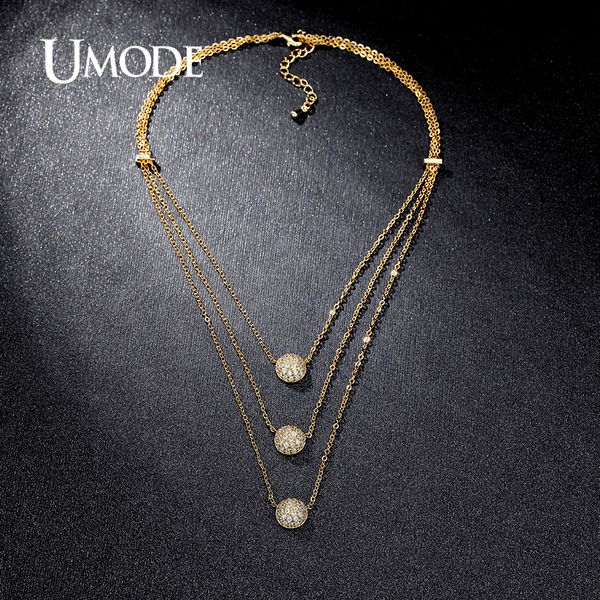 umode three layers micro zirconia paved three half balls gold-color choker necklaces jewelry for women collares mujer un0230a, Silver
umode three layers micro zirconia paved three half balls gold-color choker necklaces jewelry for women collares mujer un0230a, Silver