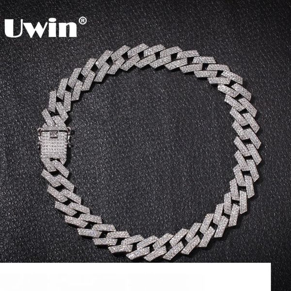 uwin 20mm prong cuban link chains necklace fashion hiphop jewelry 3 row rhinestones iced out necklaces for men mx190730, Silver
uwin 20mm prong cuban link chains necklace fashion hiphop jewelry 3 row rhinestones iced out necklaces for men mx190730, Silver