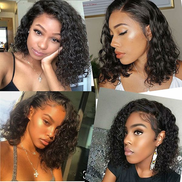 16inch curly bob deep wave human hair wig pre plucked hairline with baby hair brazilian remy short bob lace front wigs for women, Black
16inch curly bob deep wave human hair wig pre plucked hairline with baby hair brazilian remy short bob lace front wigs for women, Black