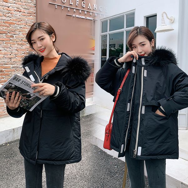 big fur collar down parka coat women long winter jacket female casual loose cotton coat winter hooded padded outwear women coats, Black
big fur collar down parka coat women long winter jacket female casual loose cotton coat winter hooded padded outwear women coats, Black