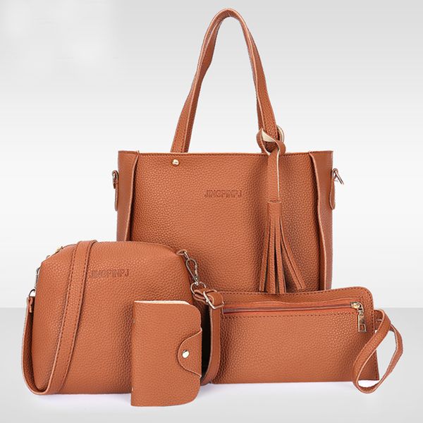 luxy moon 4pcs handbag set women pu leather shoulder bag brown vintage female bag casual tote bolso mujer zd1516
luxy moon 4pcs handbag set women pu leather shoulder bag brown vintage female bag casual tote bolso mujer zd1516