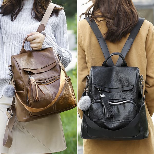 40#women backpack soft leather anti-theft large capacity leisure travel bag mochila mujer antirrobo 2019 hight quality vintage
40#women backpack soft leather anti-theft large capacity leisure travel bag mochila mujer antirrobo 2019 hight quality vintage