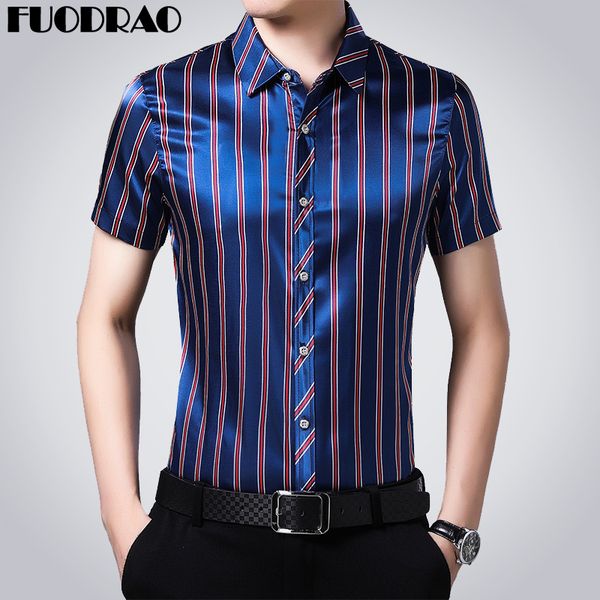men's casual shirts 2021 summer short sleeve shirt men slim fit fashion striped dress camiseta masculina clothes e077, White;black
men's casual shirts 2021 summer short sleeve shirt men slim fit fashion striped dress camiseta masculina clothes e077, White;black