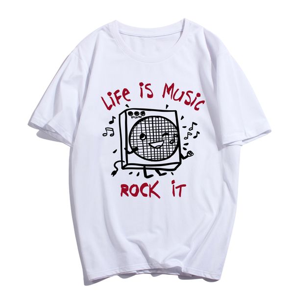 e-baihui summer cotton t-shirt men funny casual short sleeve life is music printed loose male tee summer style tshirts740, White;black
e-baihui summer cotton t-shirt men funny casual short sleeve life is music printed loose male tee summer style tshirts740, White;black