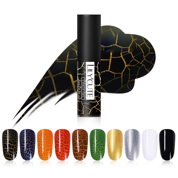 lilycute 5ml crackle gel polish soak off uv gel silver gold black nail art varnish manicure, Red;pink
lilycute 5ml crackle gel polish soak off uv gel silver gold black nail art varnish manicure, Red;pink