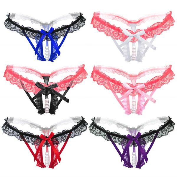 women's panties women low rise contrast color g-string lingerie open crotch handmade massage pearl chain thongs floral lace underwear, Black;pink
women's panties women low rise contrast color g-string lingerie open crotch handmade massage pearl chain thongs floral lace underwear, Black;pink