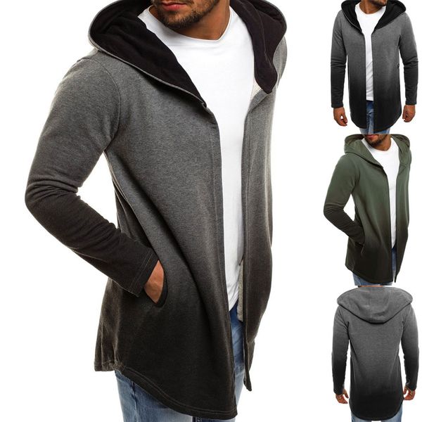mens jackets and coats gradient hooded solid trench coat chaqueta hombre cardigan long sleeve outwear men jacket 2019 new, Black;brown
mens jackets and coats gradient hooded solid trench coat chaqueta hombre cardigan long sleeve outwear men jacket 2019 new, Black;brown