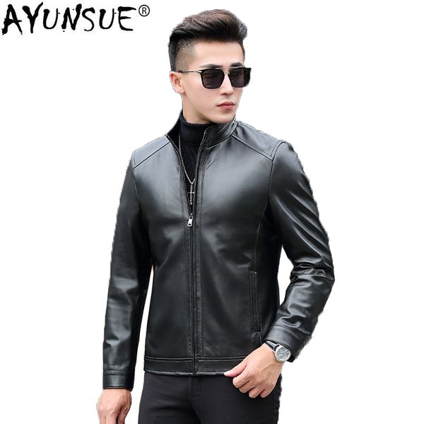 ayunsue short genuine leather jacket men spring autumn coat man mens sheepskin coat real leather jackets and 18017 kj1080, Black
ayunsue short genuine leather jacket men spring autumn coat man mens sheepskin coat real leather jackets and 18017 kj1080, Black