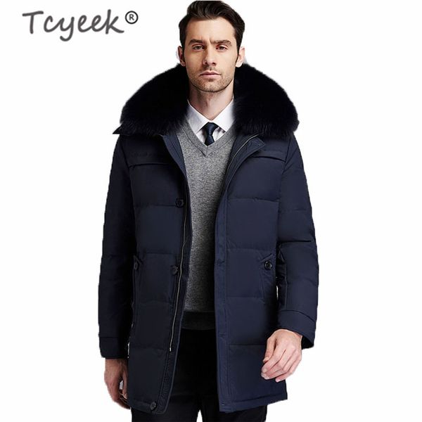 tcyeek winter men's down jacket fashion 2019 warm thick 90% white duck down coat male with big fur collar long outwear l687lw560, Black
tcyeek winter men's down jacket fashion 2019 warm thick 90% white duck down coat male with big fur collar long outwear l687lw560, Black