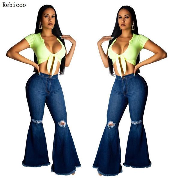 women's jeans fashion denim flare pants women retro ripped wide leg trousers lady casual bell-bottoms pant female, Blue
women's jeans fashion denim flare pants women retro ripped wide leg trousers lady casual bell-bottoms pant female, Blue