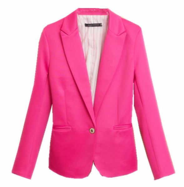blue women new fashion 6 colors plus size candy color one button blazer suit jacket autumn jackets coats suits blazers, White;black
blue women new fashion 6 colors plus size candy color one button blazer suit jacket autumn jackets coats suits blazers, White;black