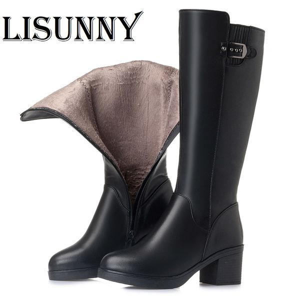 women winter long boots 2020 new genuine leather women long boots big size 35-42 female thick warm shoes, Black
women winter long boots 2020 new genuine leather women long boots big size 35-42 female thick warm shoes, Black
