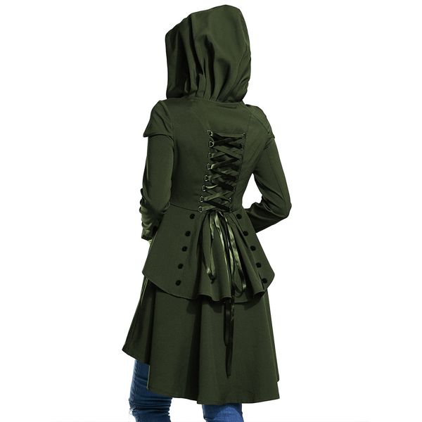 wipalo women trench lace up high low hooded coats female outwear autumn women layered gothic high waist trench coats 4 colors, Tan;black
wipalo women trench lace up high low hooded coats female outwear autumn women layered gothic high waist trench coats 4 colors, Tan;black