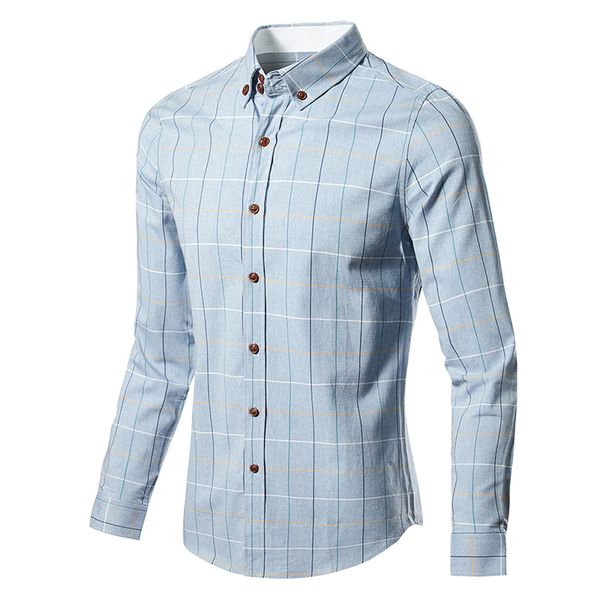 new autumn fashion brand men clothes slim fit men long sleeve shirt plaid cotton casual shirt social plus size apr16, White;black
new autumn fashion brand men clothes slim fit men long sleeve shirt plaid cotton casual shirt social plus size apr16, White;black