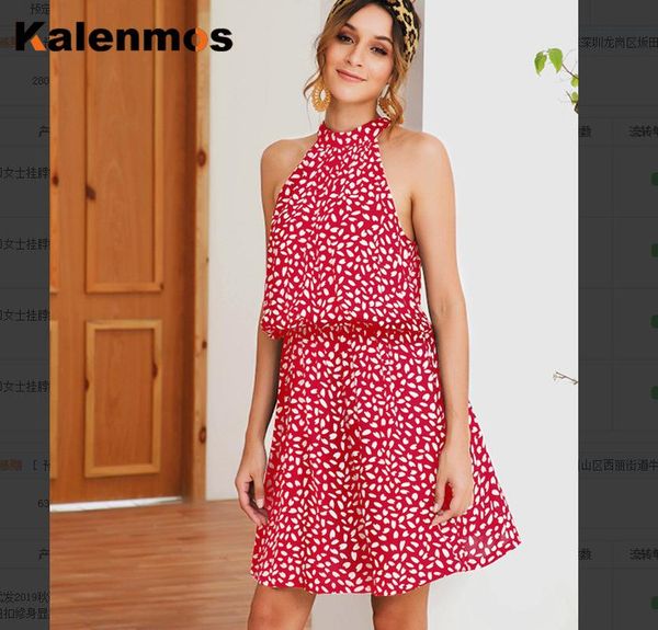 kalenmos women summer mini dress halter boho print sleeveless high waist elegant beach loose leisure chic vintage vestidos, Black;gray
kalenmos women summer mini dress halter boho print sleeveless high waist elegant beach loose leisure chic vintage vestidos, Black;gray