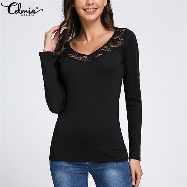 celmia women blouse 2020 spring female clothing v neck lace stitching long sleeve shirt blusas feminina plus size 3xl, White
celmia women blouse 2020 spring female clothing v neck lace stitching long sleeve shirt blusas feminina plus size 3xl, White