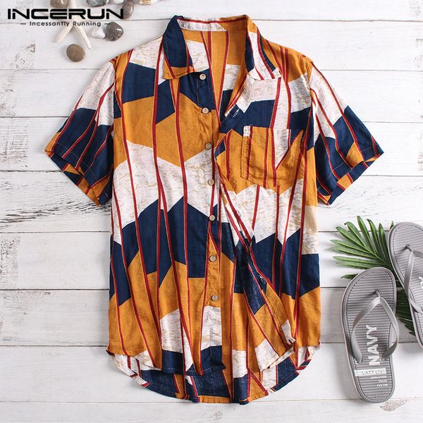 summer mens shirt short sleeve button lapel neck casual brand camisa 2019 geometric print beach hawaiian shirt men incerun, White;black
summer mens shirt short sleeve button lapel neck casual brand camisa 2019 geometric print beach hawaiian shirt men incerun, White;black
