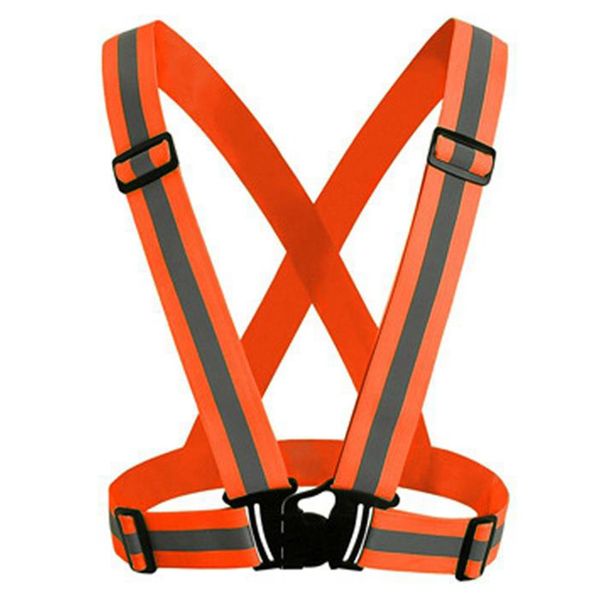 reflective straps night running reflective clothing vest adjustable safety vest elastic band, Black;blue