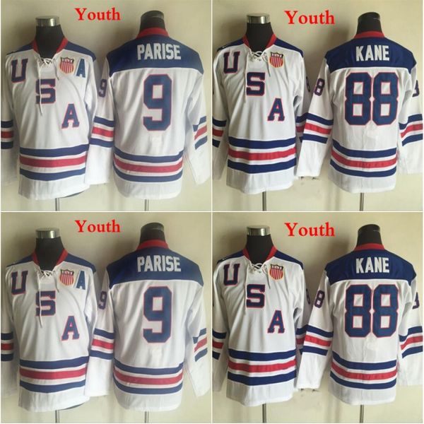 youth 2010 olympic team usa #9 zach parise hockey jerseys #88 patrick kane kids white navy blue usa boys stitched hockey jersey, Black;red
youth 2010 olympic team usa #9 zach parise hockey jerseys #88 patrick kane kids white navy blue usa boys stitched hockey jersey, Black;red