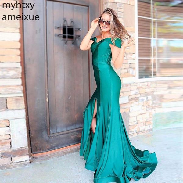 custom teal greed prom dresses off the shoulder mermaid style front split formal party gowns trumpet vestido de formatura, White;black
custom teal greed prom dresses off the shoulder mermaid style front split formal party gowns trumpet vestido de formatura, White;black