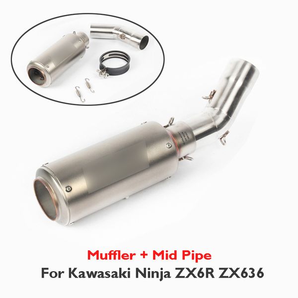 motorcycle zx6r exhaust pipe connect link tube escape muffler 51mm tip delete catalyst for ninja zx6r zx636 2009-2020
motorcycle zx6r exhaust pipe connect link tube escape muffler 51mm tip delete catalyst for ninja zx6r zx636 2009-2020