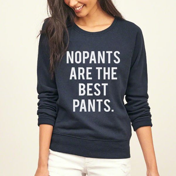 2019 women fitness suits no pants are the pants funny slogan sweatshirt autumn harajuku pullovers kawaii brand clothing, Black
2019 women fitness suits no pants are the pants funny slogan sweatshirt autumn harajuku pullovers kawaii brand clothing, Black
