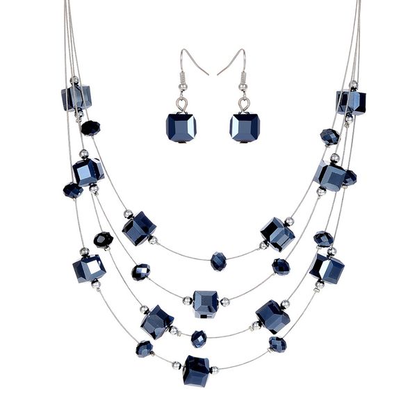 Colorful Crystal Jewelry Sets Silver Choker Layers Statement Necklace Earrings Set Shambhala Beads Wedding Bridal Jewelry Set
Colorful Crystal Jewelry Sets Silver Choker Layers Statement Necklace Earrings Set Shambhala Beads Wedding Bridal Jewelry Set