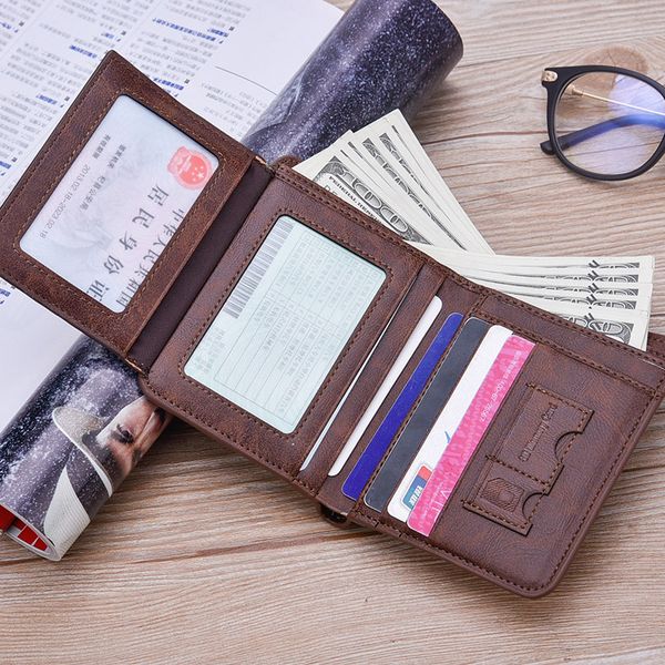 retro tri-fold men's short wallet simple youth men's large-capacity wallet fashion business multi-card, Red;black
retro tri-fold men's short wallet simple youth men's large-capacity wallet fashion business multi-card, Red;black