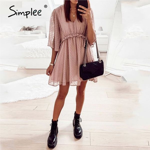 casual dresses simplee v-neck women ruffle pink dress elegant dot print backless short sundress summer office ladies mini, Black;gray
casual dresses simplee v-neck women ruffle pink dress elegant dot print backless short sundress summer office ladies mini, Black;gray