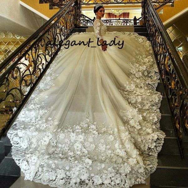 fairytale ball gown wedding dresses with bling train jewel neck handmade flower crystal beaded appliques lace bridal gowns princess arabia, White
fairytale ball gown wedding dresses with bling train jewel neck handmade flower crystal beaded appliques lace bridal gowns princess arabia, White