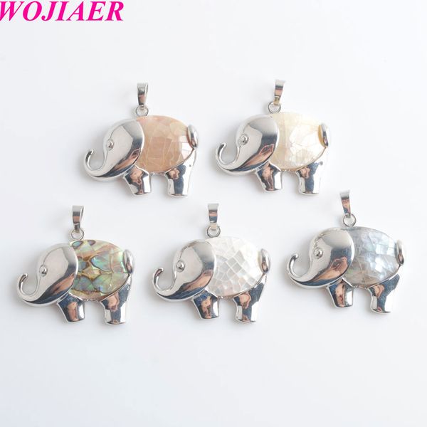 wojiaer natural shell white pink yellow abalone shell silver color alloy lovely elephant animal pendant dbw904
wojiaer natural shell white pink yellow abalone shell silver color alloy lovely elephant animal pendant dbw904