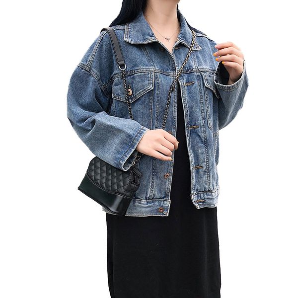short denim jacket women spring autumn loose students windbreaker casual plus size single-breasted jeans coat female h641, Tan;black
short denim jacket women spring autumn loose students windbreaker casual plus size single-breasted jeans coat female h641, Tan;black