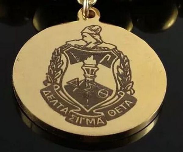 sorority greek delta sigma theta shield gold color stainless steel charms, Bronze;silver
sorority greek delta sigma theta shield gold color stainless steel charms, Bronze;silver