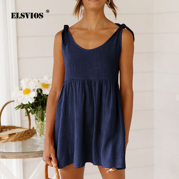 elsvios 2xl ladies o neck sleeveless pleated mini dress solid color loose casual dress women backless beach summer vestido, Black;gray
elsvios 2xl ladies o neck sleeveless pleated mini dress solid color loose casual dress women backless beach summer vestido, Black;gray