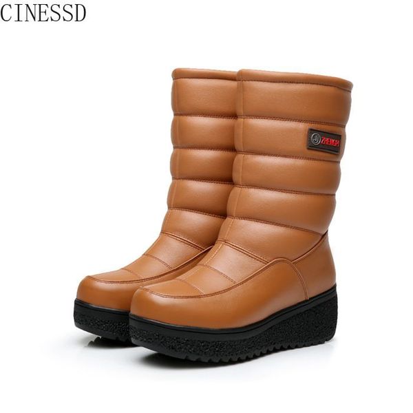 snow boots women's 2019 leather boots with thick middle cotton sole non-slip waterproof leather and thickened thermal, Black
snow boots women's 2019 leather boots with thick middle cotton sole non-slip waterproof leather and thickened thermal, Black
