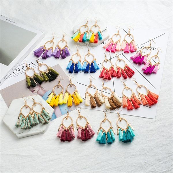 Free DHL Ethnic Bohemian Tassel Earrings Handmade High End Colorful Big Long Leaf Shape Earrings 9 Colors Fashion Earring D925S Y
Free DHL Ethnic Bohemian Tassel Earrings Handmade High End Colorful Big Long Leaf Shape Earrings 9 Colors Fashion Earring D925S Y