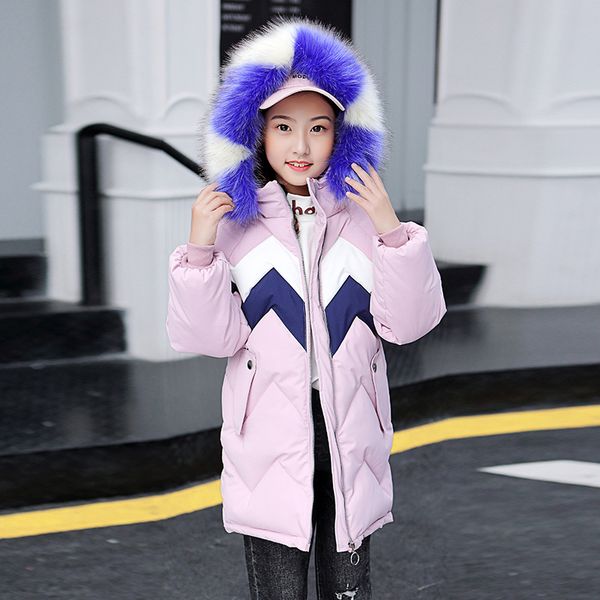 winter cotton padded jacket for girls multi color fur hooded girls winter coat kids parka children outerwear snowsuit, Blue;gray
winter cotton padded jacket for girls multi color fur hooded girls winter coat kids parka children outerwear snowsuit, Blue;gray