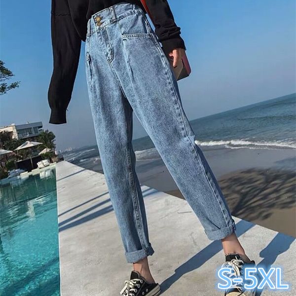 s-xl,2xl,3xl,4xl,5xl high waist jeans woman plus size loose straight jeans female elastic waist mom's denim womens (e208, Blue
s-xl,2xl,3xl,4xl,5xl high waist jeans woman plus size loose straight jeans female elastic waist mom's denim womens (e208, Blue