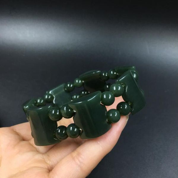 fine jewelry natural hetian qing jade carved beaded strands bangles gift mens jewelry, Black
fine jewelry natural hetian qing jade carved beaded strands bangles gift mens jewelry, Black
