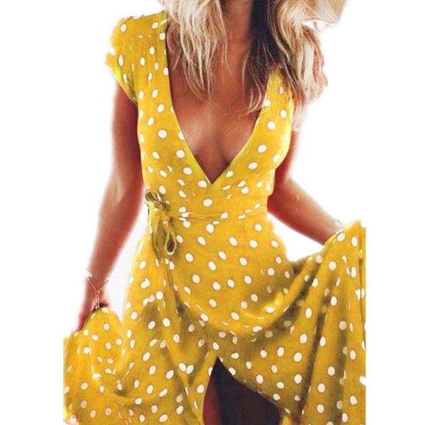 Dress Women Summer Boho Long Evening Party Empire Dot Print Dress Beach Sundress Dress Women Size S2XL
Dress Women Summer Boho Long Evening Party Empire Dot Print Dress Beach Sundress Dress Women Size S2XL