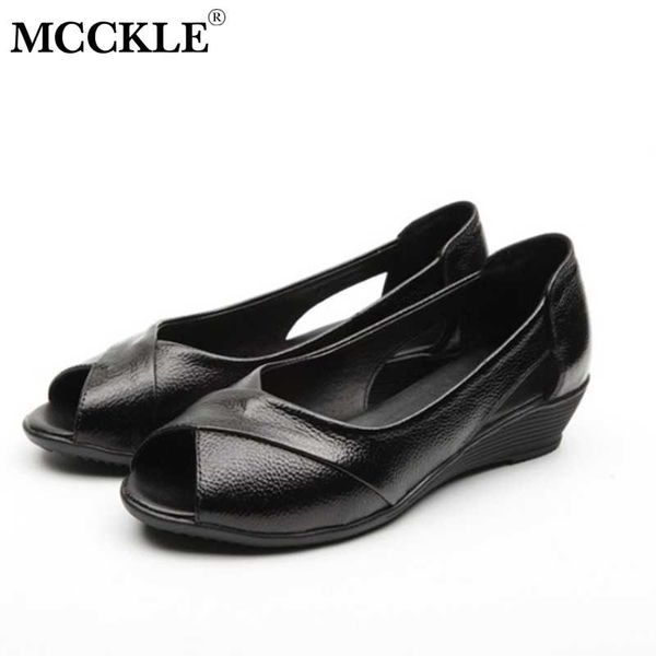 mcckle 2020 new wedges sandals pu leather women peep toe slip on soft women's platform plus size summer casual shoes shallow, Black
mcckle 2020 new wedges sandals pu leather women peep toe slip on soft women's platform plus size summer casual shoes shallow, Black